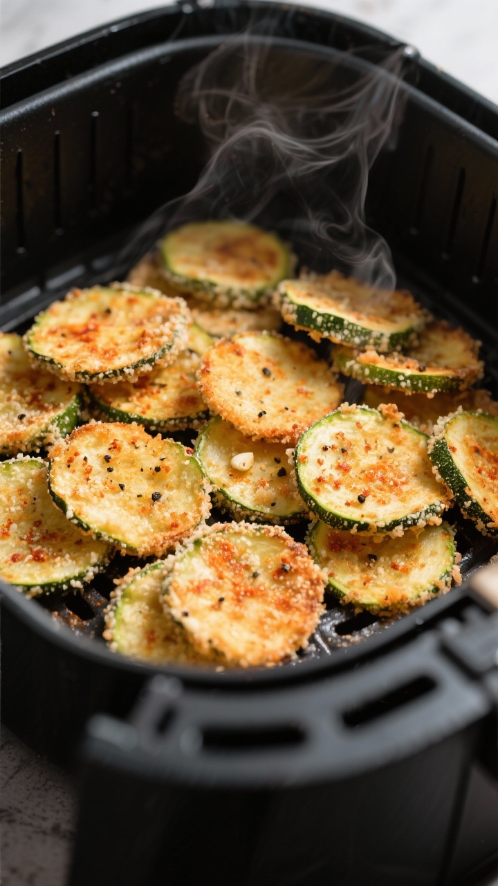 Close-up cooking process: Air fryer basket at 400°F filled with a single, non-overlapping layer of 
