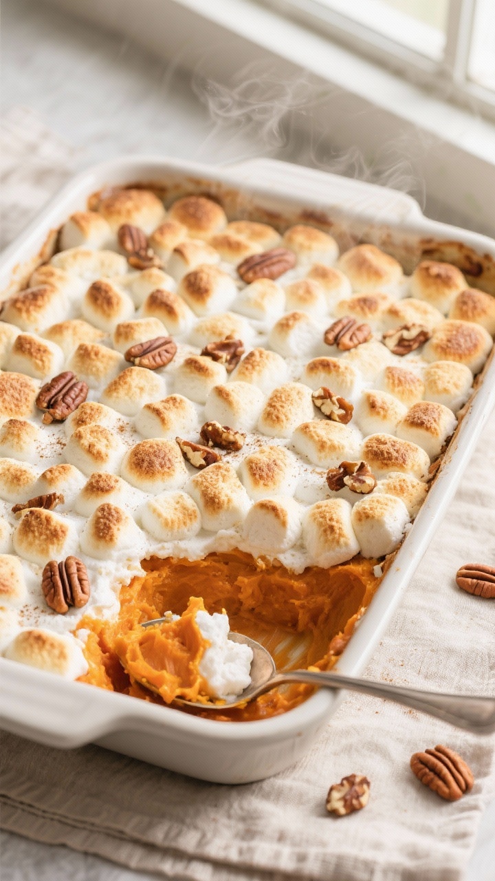 Overhead shot of a 9x13-inch baking dish just out of the oven, showing a perfectly puffed and golden